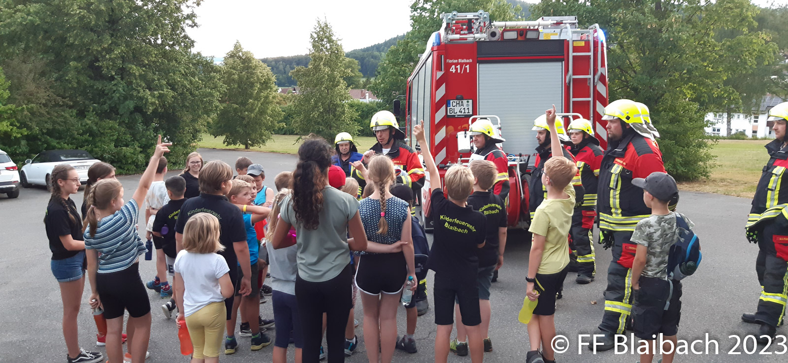 Kinderfeuerwehr übte mit den Aktiven